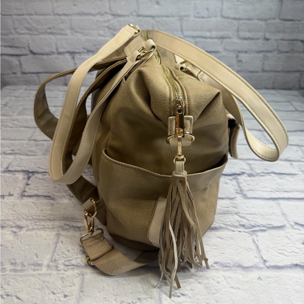 Johomviin Vegan Leather Diaper Bag- Doubling as a Travel Bag or Backpack. - Picture 2 of 15